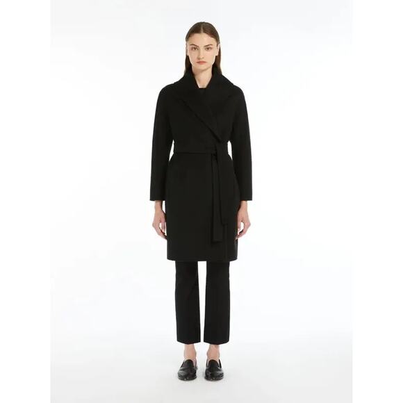 'S Max Mara belted virgin-wool coat, Black, Size 0 - Picture 7 of 10